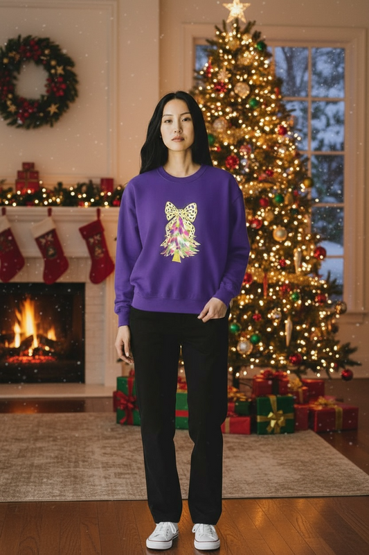 Purple Christmas Tree Sweatshirt