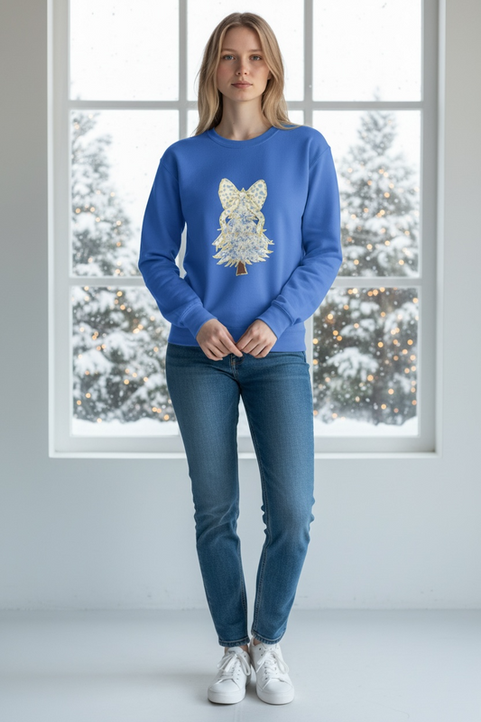 Blue Christmas Tree Sweatshirt